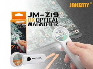 Hand Held Magnifying Glass 8x Optical Magnifier with 2 LED's JM-Z19 / JMZ19 Jakemy