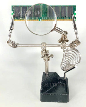 Mini Soldering Stand with Magnifying Glass – JM506 | 3rd Hand Tool for Precision Work