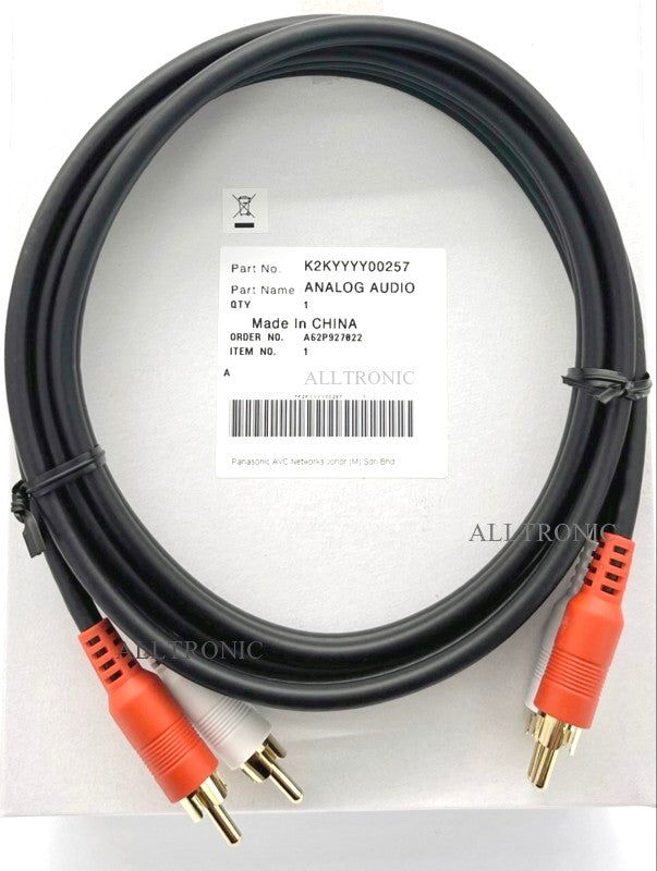 Original Audio Turntable 2RCA-2RCA Cable K2KYYYY00257 for Technics