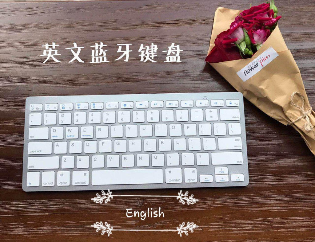 Wireless Bluetooth Keyboard Bk3001 White English