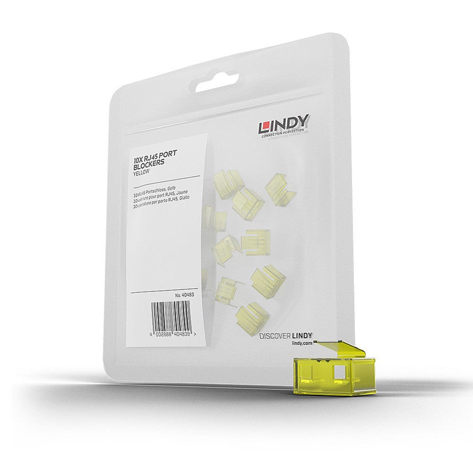 Lindy RJ45 Blocker Only Yellow  ( Pack of 20pcs) P/N: 40483