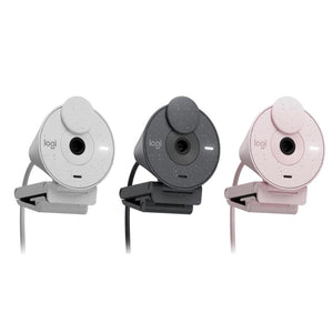 Logitech Brio 300 Full HD 1080p webcam / Off-white 960-001443 / Rose 960-001449 / Graphite 960-001437 / 1YR warranty