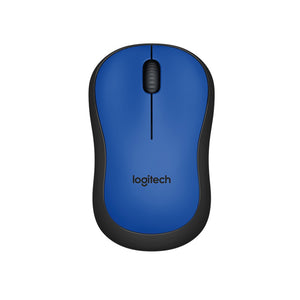 Logitech M221 Wireless Mouse Silent Charcoal / Blue / Red