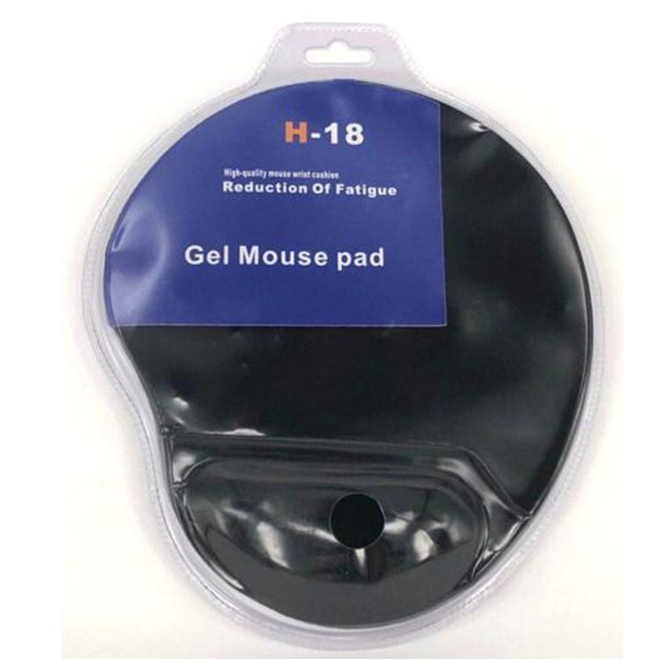 Antislip Ergonomic Mousepad with wristrest / Mouse Pad H18 Black / H-18 Blue / Mid size 21x25cm