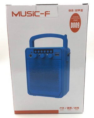 Portable Bluetooth Multimedia Speaker Music-F D009 (Red) With FM radio / USB / Aux in/ Mic In