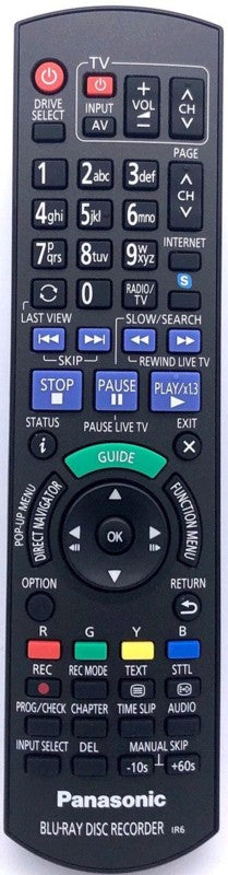 Genuine Bluray / DVD Remote Control N2QAYB000755 = N2QAYB000781 Panasonic