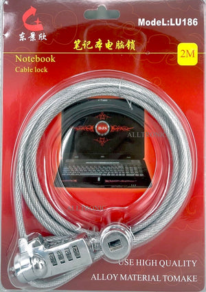 Laptop Security Lock / Notebook Numeric Lock LU186 2Meter