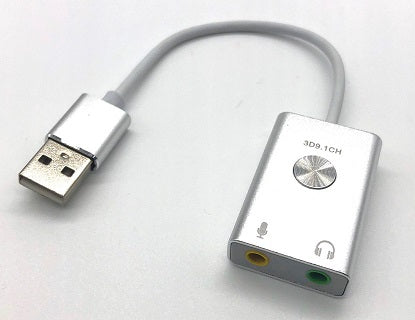 USB2 to Audio Sound Converter Cable 10cm Headphone/Mic (Hifi magic V9.1CH) 3D PD590