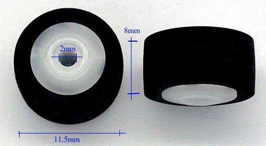 Audio Cassette Pinch Roller 11.5x8x2mm for JVC/Sony