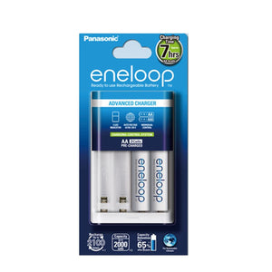 Panasonic K-KJ17MCC20T Eneloop Charger With  2AA Battery 7Hrs