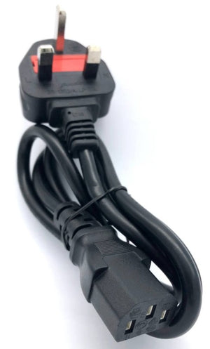 Power Cord 3Pin UK to C13 0.9Meter with BS1363A Mark
