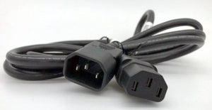 Power Cord C13 to C14  2 Meter Extension 10A/250V 3x1.00mm2