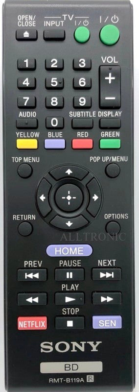 Genuine Bluray / DVD Remote Control RMT-B119A / RMTB119A 149002751 Sony