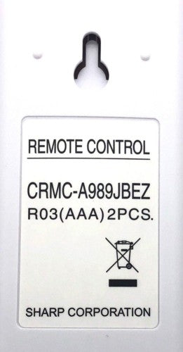 Remote Control Air Con CRMC-A989JBEZ / CRMCA989JBEZ Sharp