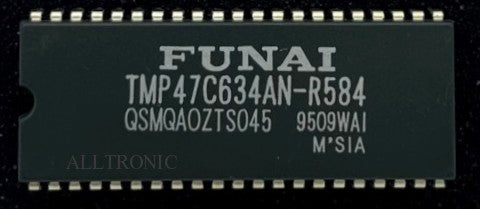 Color TV / VCR Controller IC TMP47C634AN-R584 = QSMQAOZTS045 DIP42 Funai / Toshiba