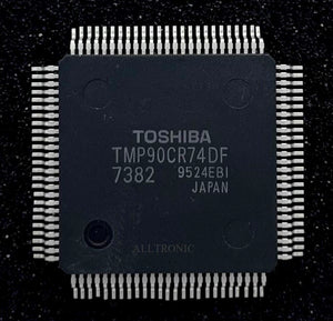 Color TV/VCR  Controller IC TMP90CR74DF-7382 QFP100 Toshiba