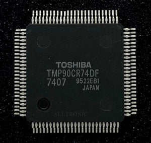 Color TV/VCR  Controller IC TMP90CR74DF-7407 QFP100 Toshiba