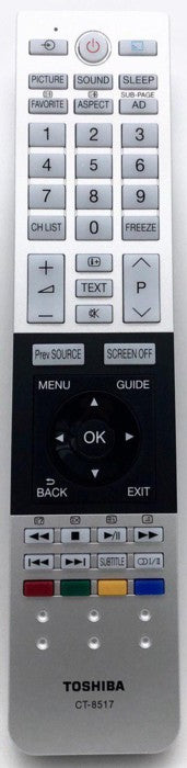 Genuine LED/LCD TV Remote Control CT8517 / CT-8517 Toshiba