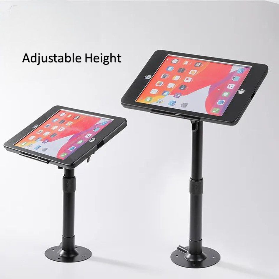 Table Stand / Wall Mount with Adjustable Height for iPad 10.2 / Table Mount with Key Lock / STD27009B