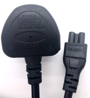 Power Cord 3Pin UK to C5 (Notebook) 1.5Meter with Safety Approved Mark