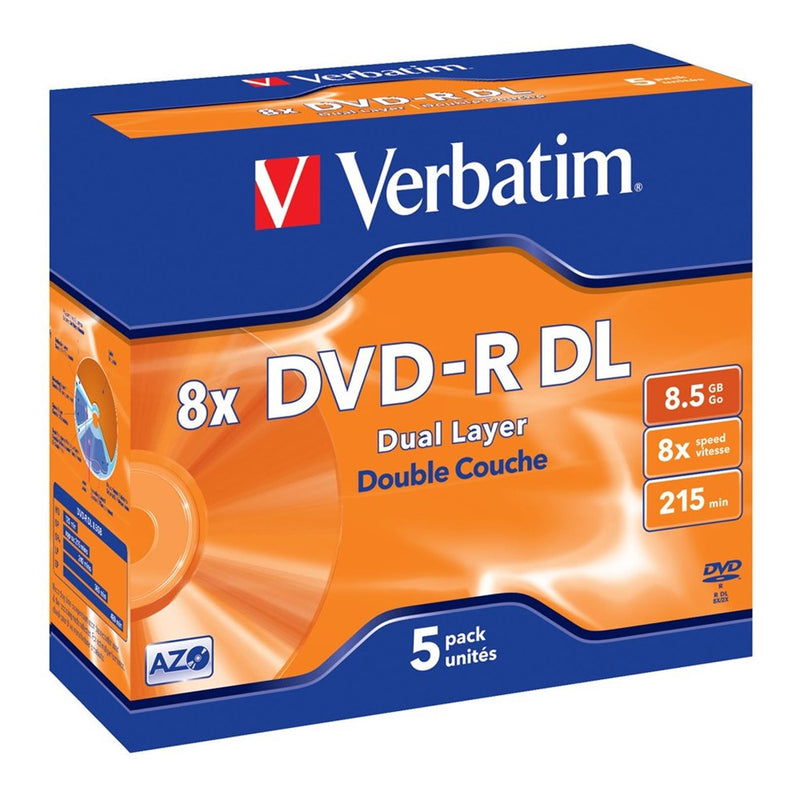 Verbatim DVDR DL 8x 8.5Gb 5pcs 43596 with Jewel Case Alltronic