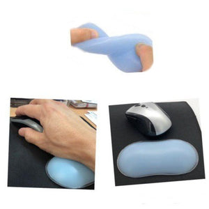 Ergonomic Silica Gel Wrist Rest , Support Mouse Pad Blue