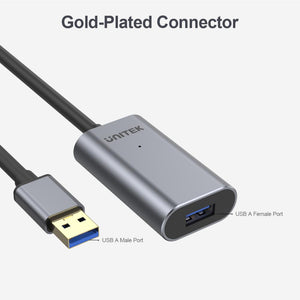 USB3.0 Extension Cable 10Meter / 10m Aluminium  Housing - Unitek Y3005
