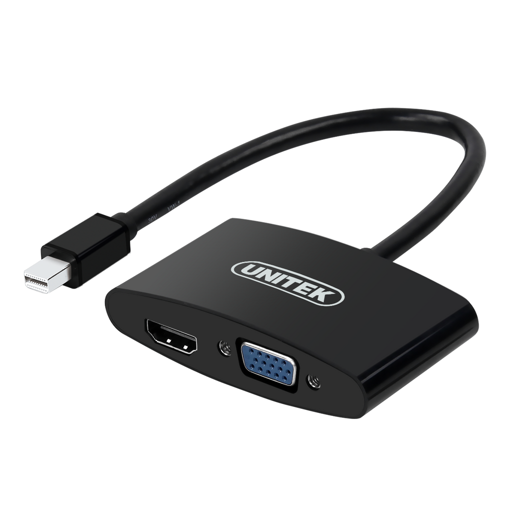 Unitek Y6328Bk Mini Displayport To Vga+Hdmi Converter