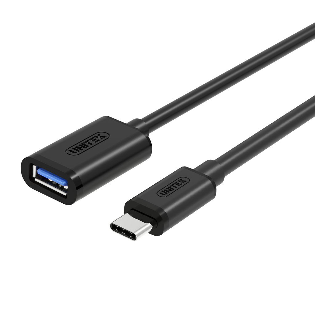 USB3.1 TypeC Male to USB3 A Female 0.2Meter Cable TypeC - USB AF Y-C476BK Unitek