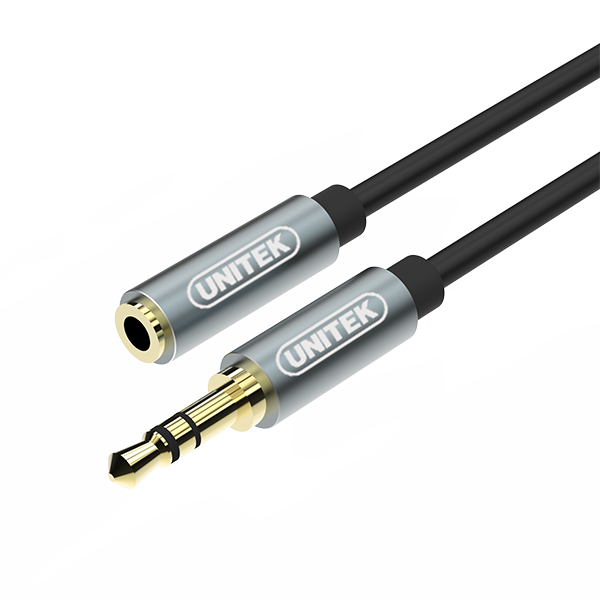Premium Aux Audio Cable 3.5mm Male to Female M/F 1Meter Y-C932ABK Unitek