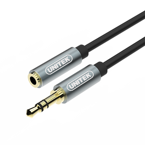 Premium Aux Audio Cable 3.5mm Male to Female M/F 1Meter Y-C932ABK Unitek