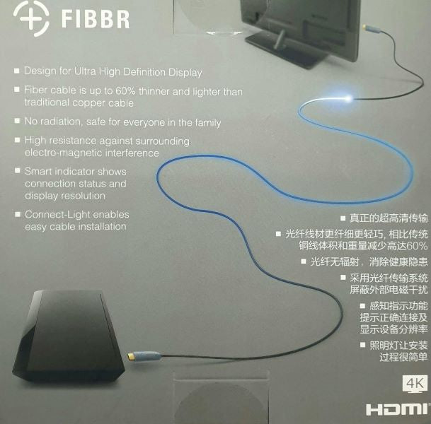 10M Fiber Optical HDMI Cable Support 4K Ver2 - YC188 Unitek