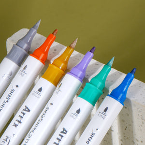 Arrtx Acrylic Marker Set of 18 (Metallic Colors)