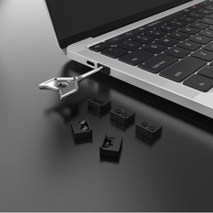 10PCS USB A Port Blocker with 1 Key / Locking USB Port / Dust Blocker / USB Cyber Security Port Blocker