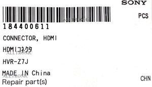 Original Connector HDMI  / Socket 184400611 = 181969621 for Sony HD Cam