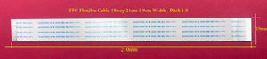 Flexible cable FC 18way 210mm x 19mm - Flat Cable 18Way 21x1.9cm - Pitch -1.0