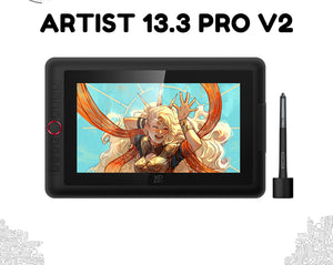 XP-Pen Artist 13.3 Pro V2 Drawing Tablet with Screen | 16K Pen Pressure, Battery-Free Stylus, Windows, OS, Linux, Android, ChromeOS