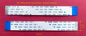 DVD Flexible cable FFC 24way x Width 12mm Pitch 0.5 Reverse connection for DVD