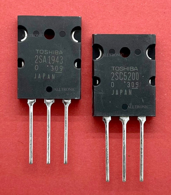 Genuine Audio Power Amplifier Transistor 2SA1943 / 2SC5200 Pair / Toshiba
