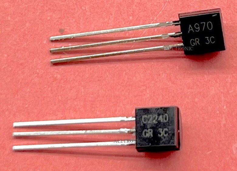 Original Silicon PNP low Noise Audio Amplifier Transistor 2SA970 / 2SC2240 TO92 Toshiba