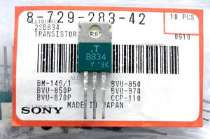 Original High Voltage Low Frequency Power Amplifier PNP Transistor 2SB834 Y Rank - Toshiba