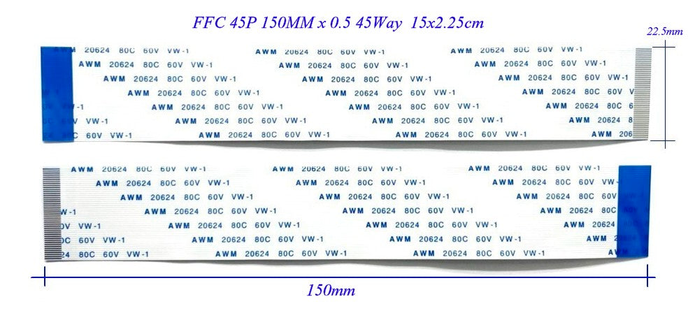 Reverse / Flexible cable FC 45way 150x22.5mm (Reverse Pitch) for Audio CD / DVD -  General Purpose