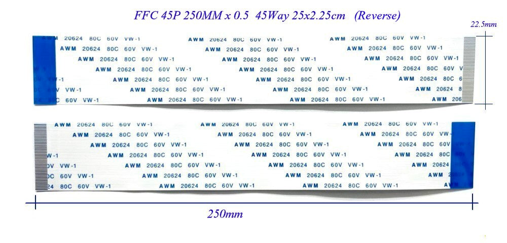 Reverse / Flexible cable FC 45way 250x22.5mm (Reverse Pitch) for Audio CD / DVD -  General Purpose