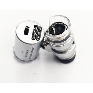 60X LED Magnifying Glass Microscope with UV Light – Currency Detector & Portable Mini Loupe 9882A