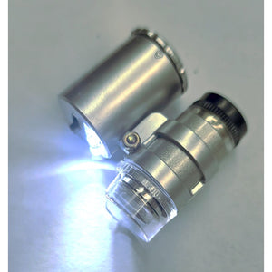 60X LED Magnifying Glass Microscope with UV Light – Currency Detector & Portable Mini Loupe 9882A