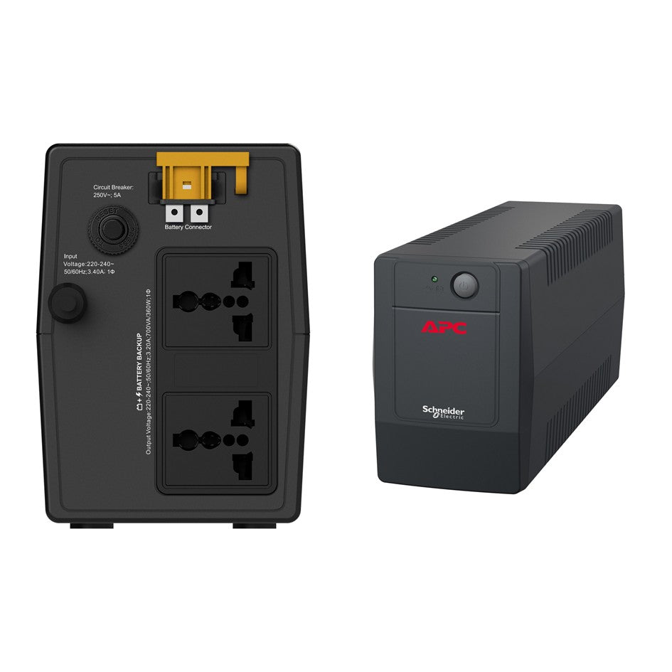 [Get FREE Adaptor] APC BVG700I-MSX Easy UPS, 700VA, 360W tower 230V 2x Universal Outlets AVR