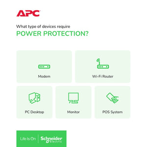 APC BX1200MI-MS Back-UPS 1200VA, 650W 230V, AVR, 4 universal & 1 IEC outlets, Universal Sockets / 2Yrs Warranty