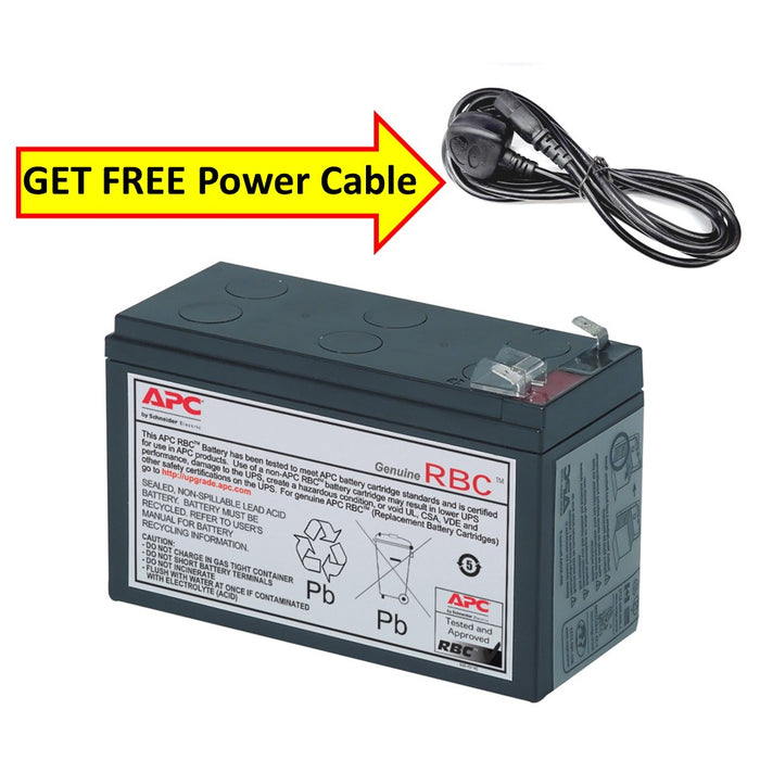 [Get FREE Power Cable ] APC Replacement Battery for BK650AS,BK650EI, BX800CI, BX800CI-MS, BX1100LI-MS (Model: RBC17)