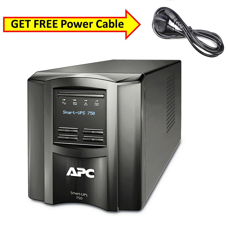 [Get FREE Power Cable] APC Smart-UPS 750 VA LCD 230V SMT750IC 3Yrs Warranty