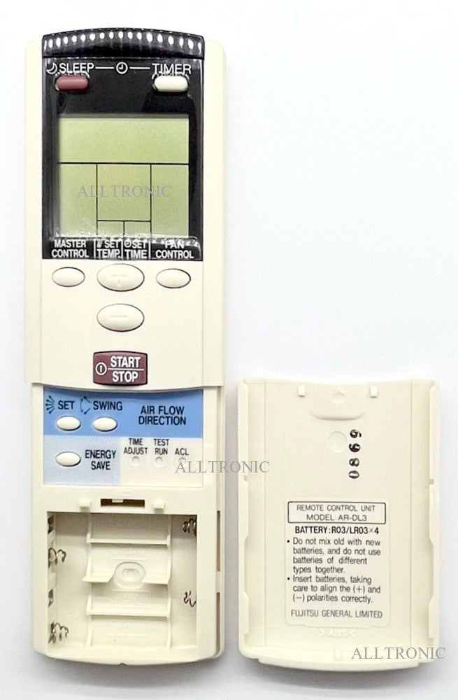 Genuine Aircon Remote Control AR-DL3 = AR-DL4 Fujitsu Gen